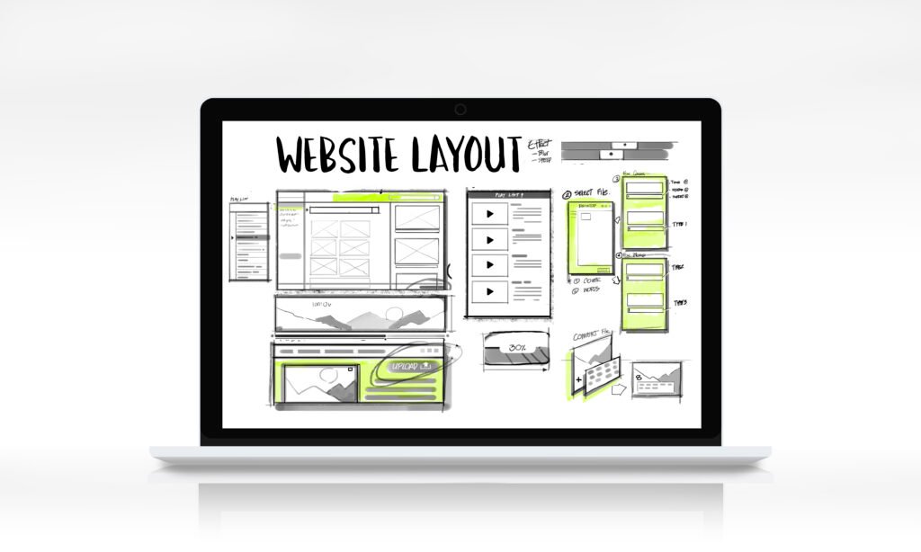 A laptop screen showing a modern, custom web development layout built by ABJ Digital Marketing to outperform WordPress page builders.